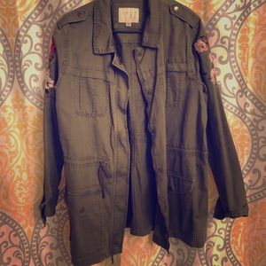 EUC A New Day Embroidered Military Jacket Size XXL